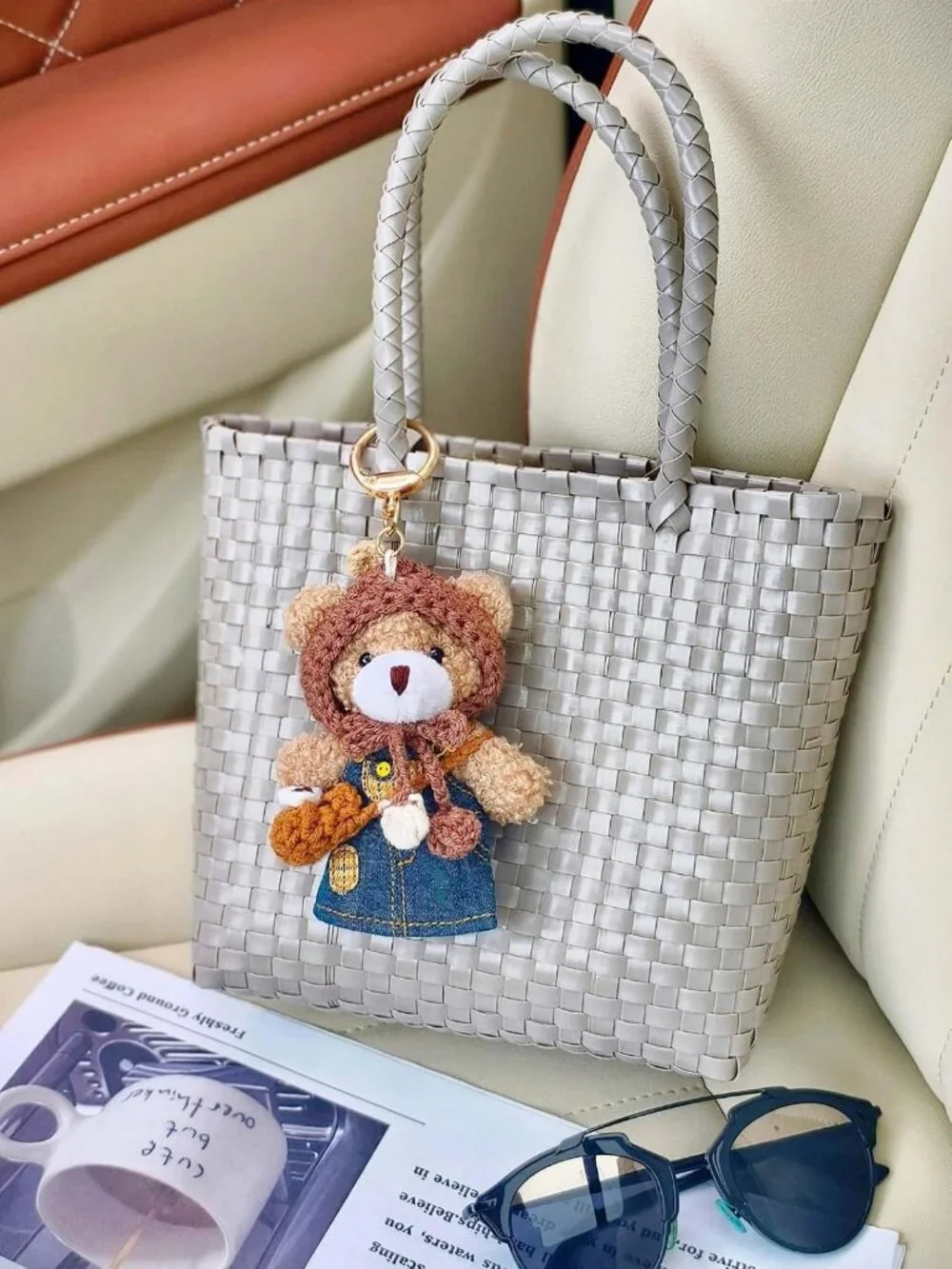 Cute Bear Keychain Bag Charm | Adorable Purse Accessory for Handbags & Backpacks